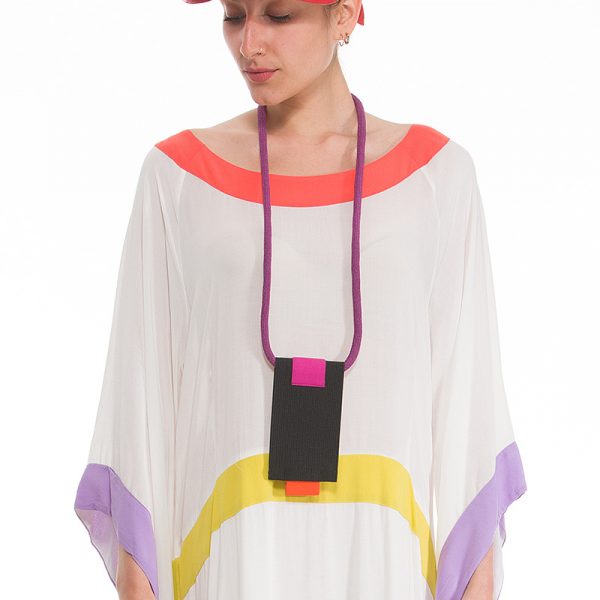 Visor hat lia red leather