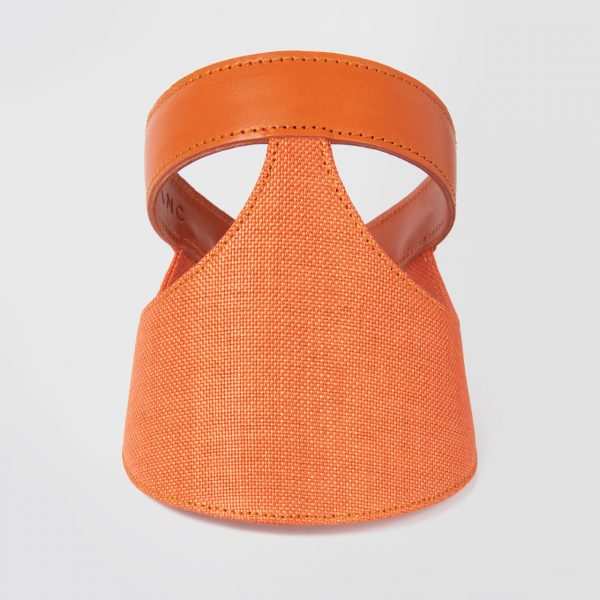 Blanc Lia Visor Joined Orange Hat