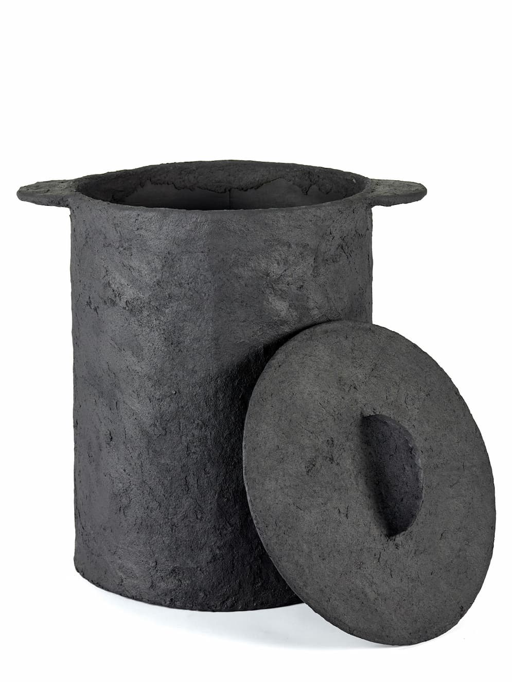 Serax Basket + Lid + Linen Bag Black Earth - Image 2