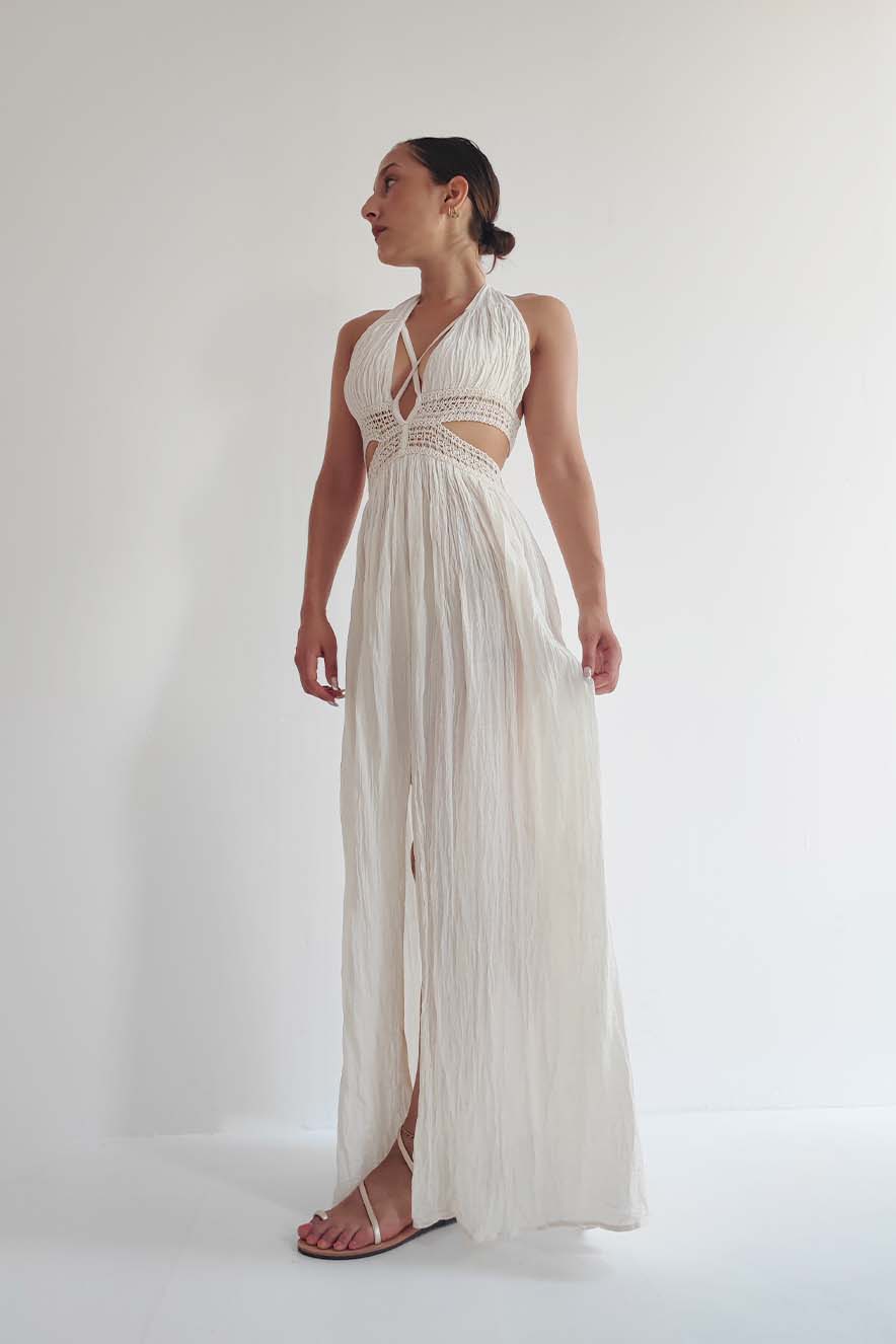 D'Artemide Phryne Crochet Dress Off White - Image 5