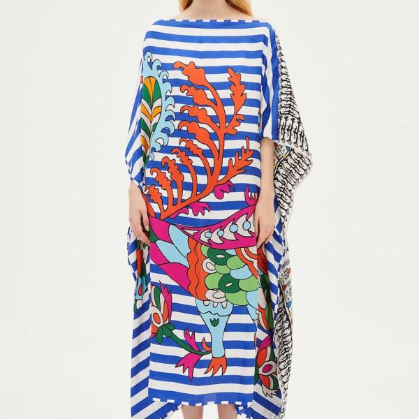 RIANNA + NINA GREEK Kaftan Luludi Naftis Blue