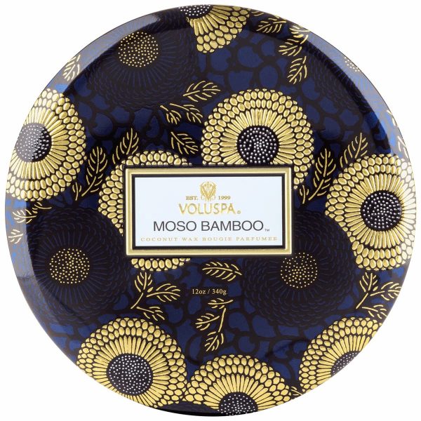 Voluspa Moso Bamboo 3 Wick Tin Candle