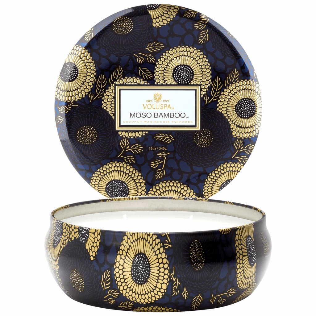 Voluspa Moso Bamboo 3 Wick Tin Candle - Image 2