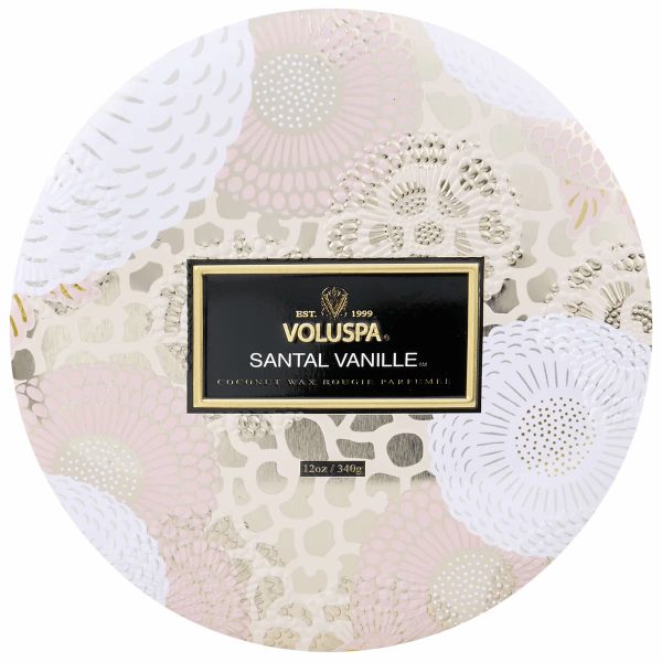 Voluspa Santal Vanille 3 Wick Tin Candle