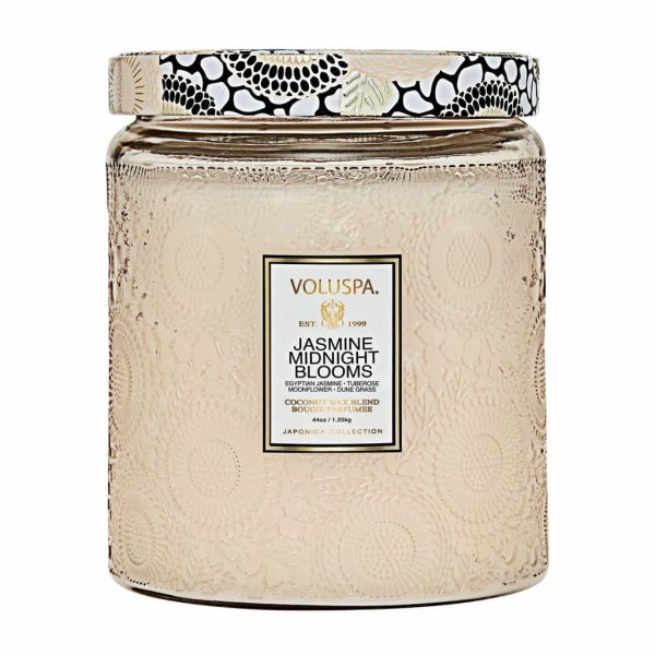 Voluspa Jasmine Midnight Blooms Luxe Jar Candle