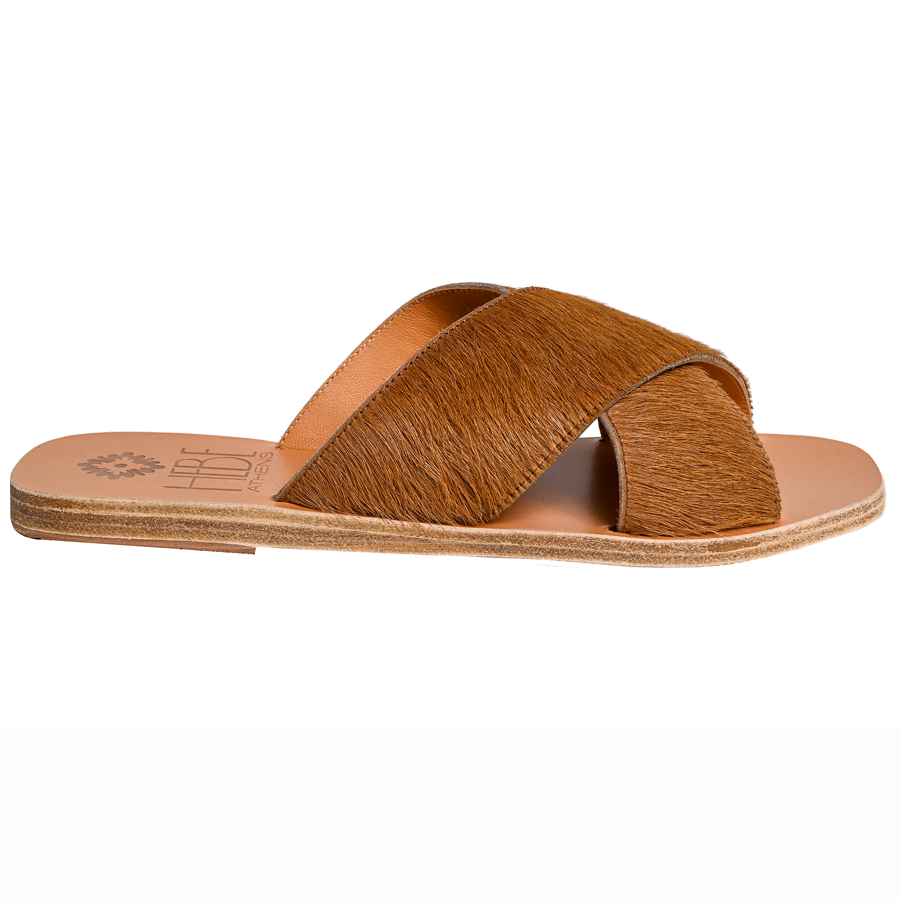Ekati Brown Pony Leather Sandals - Image 2