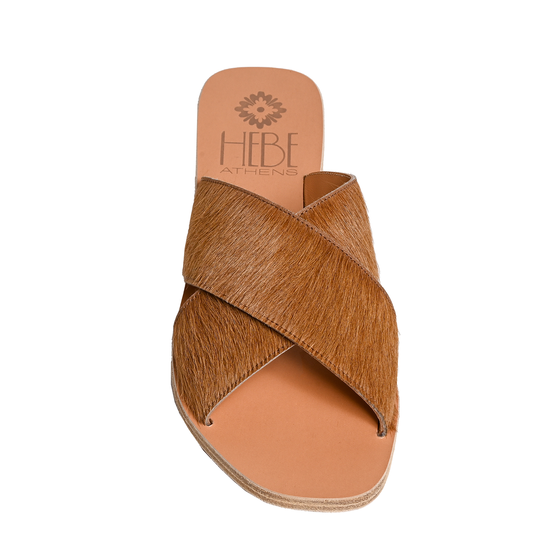 Ekati Brown Pony Leather Sandals - Image 3