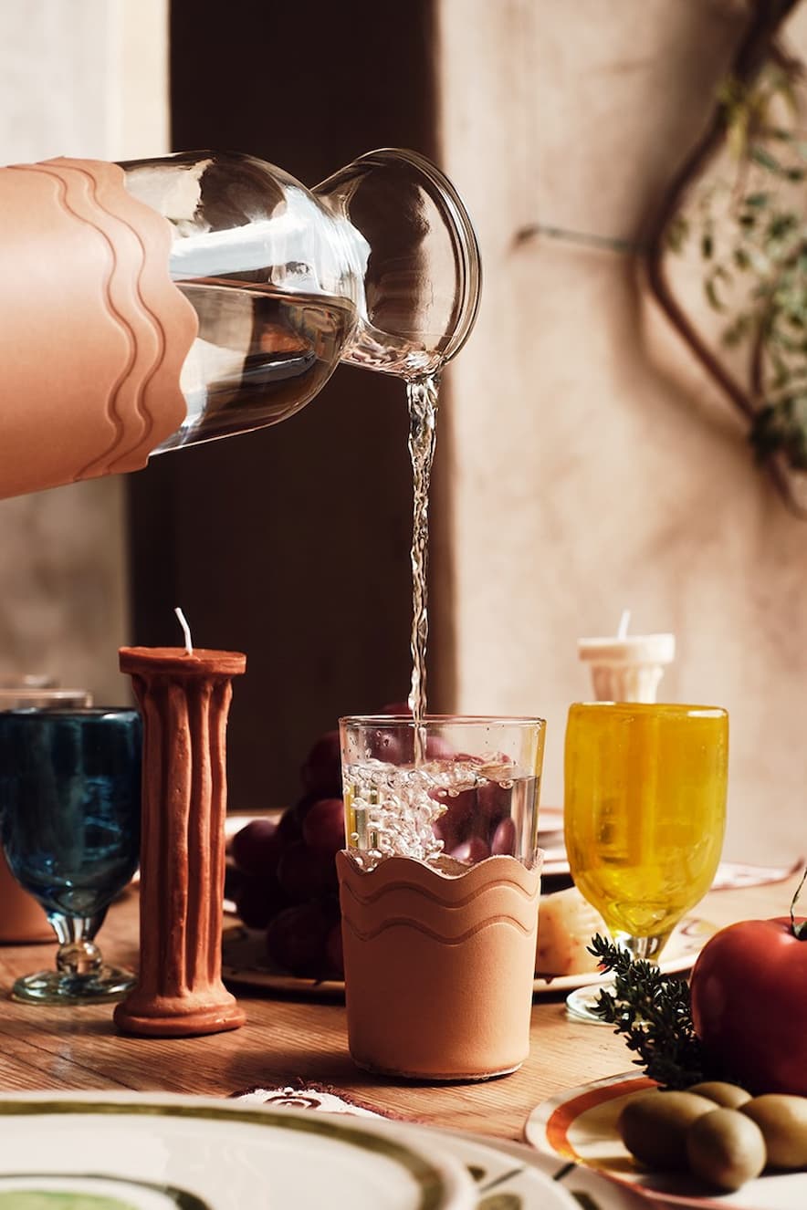 Ancient Greek Sandals Water Glass Waves - Image 4