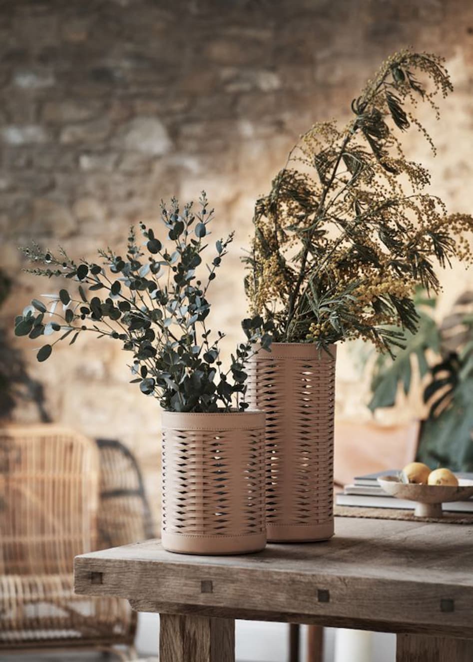 Ancient Greek Sandals Woven Vase Large - Image 3