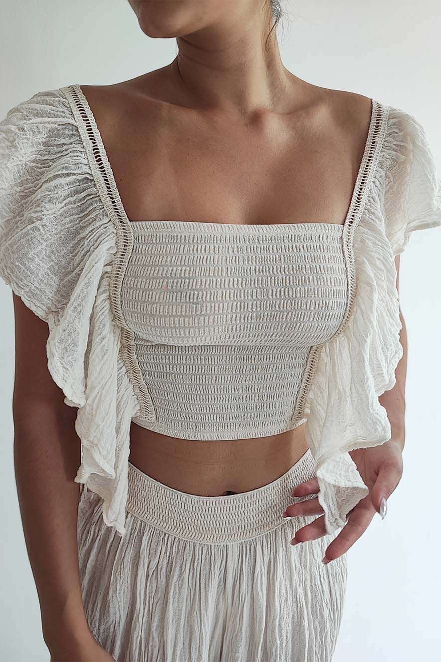 D' Artemide Nerita Crop Top Off White - Image 2