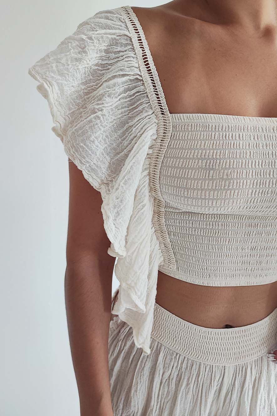 D' Artemide Nerita Crop Top Off White - Image 3