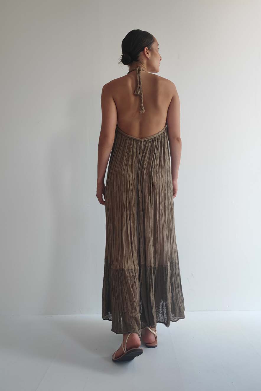 D'Artemide Nereid Maxi Dress Mocha - Image 3