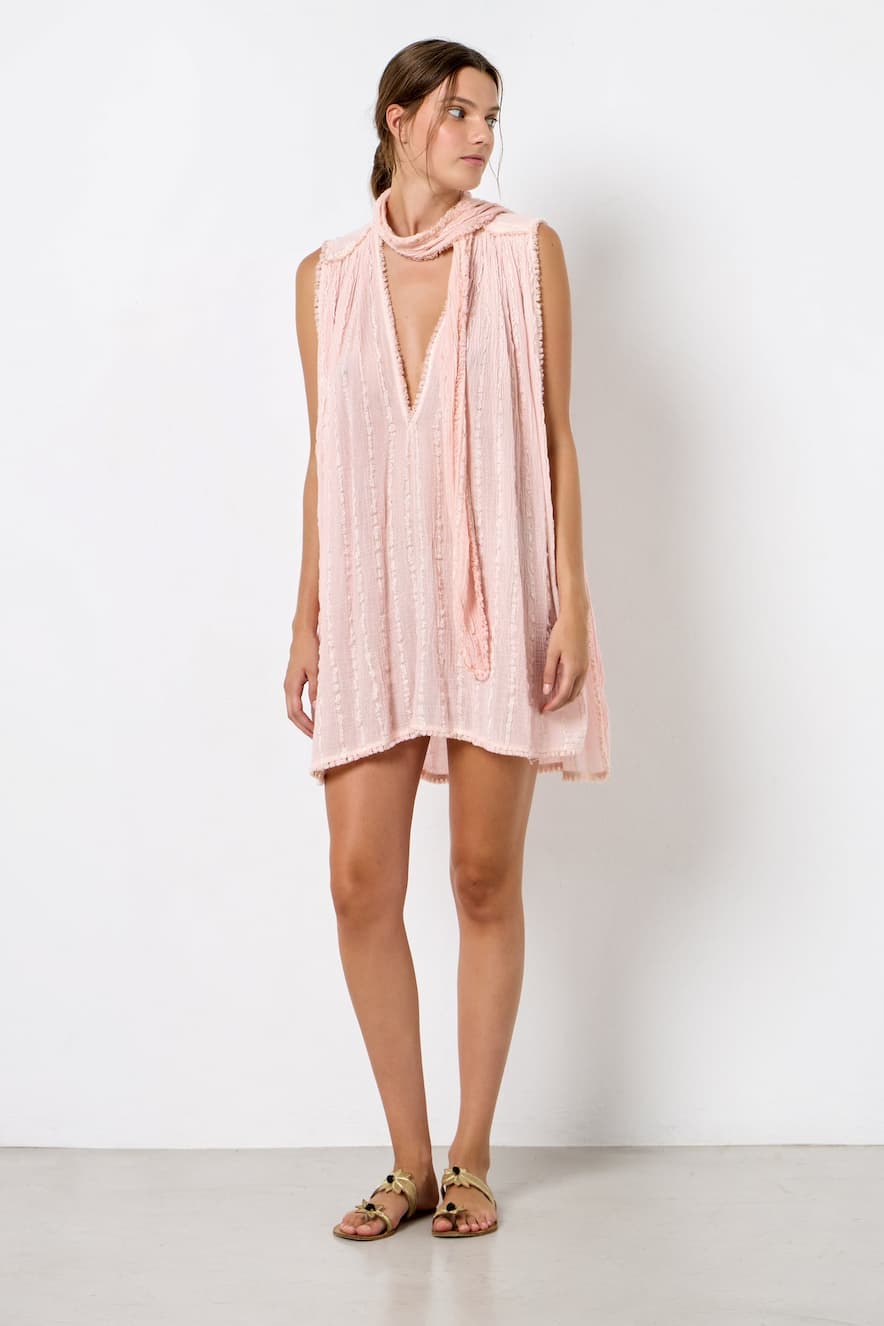 Christian Zen Penelope Mini Lurex Cover - Up Rose - Image 2