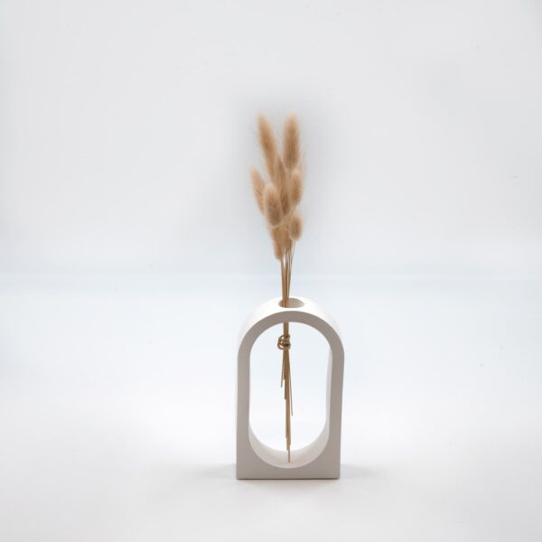 Bes Deco Arch Vase White