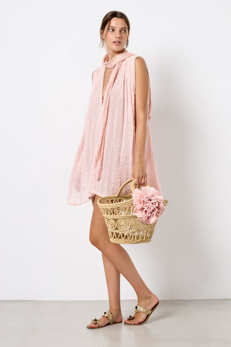 Christian Zen Penelope Mini Lurex Cover - Up Rose - Image 3