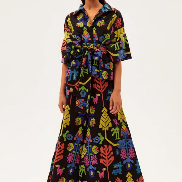 RIANNA + NINA Kilimi Embroidered Blouse Claudia Platia Black