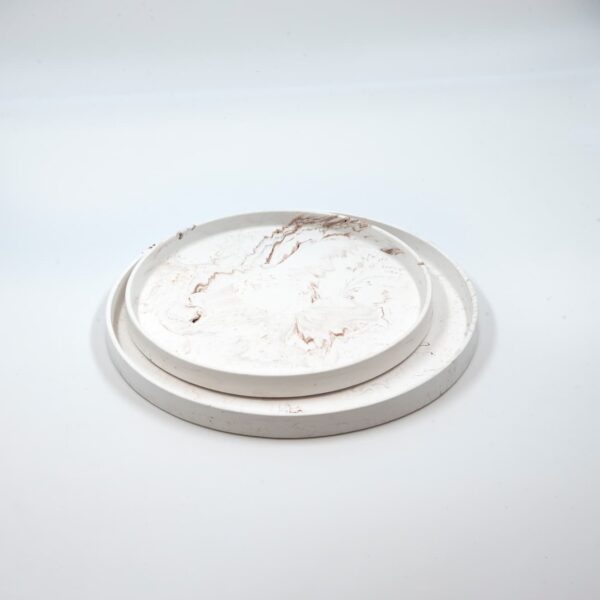 Bes Deco Round G Tray Big Marble Jesmo