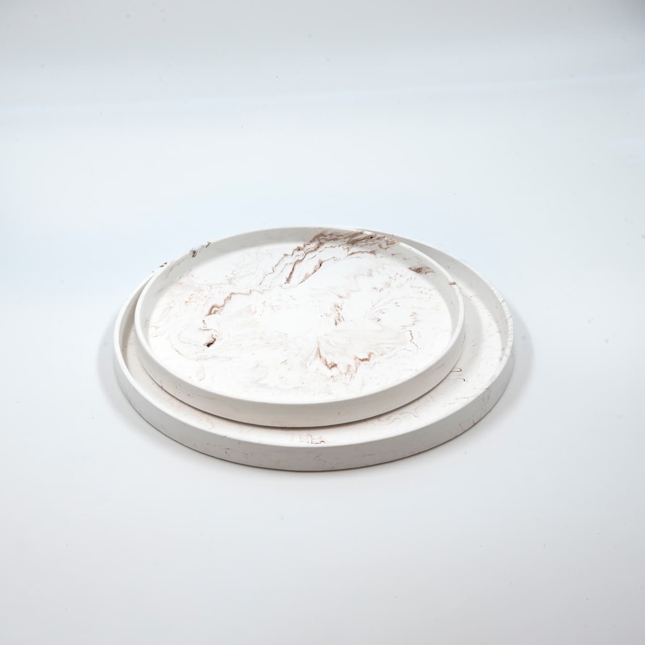 Bes Deco Round G Tray Medium Marble