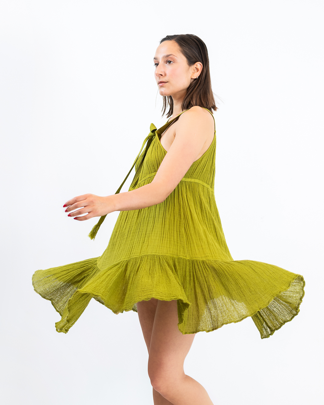 D'Artemide Dress Andromeda Mini Avocando - Image 4