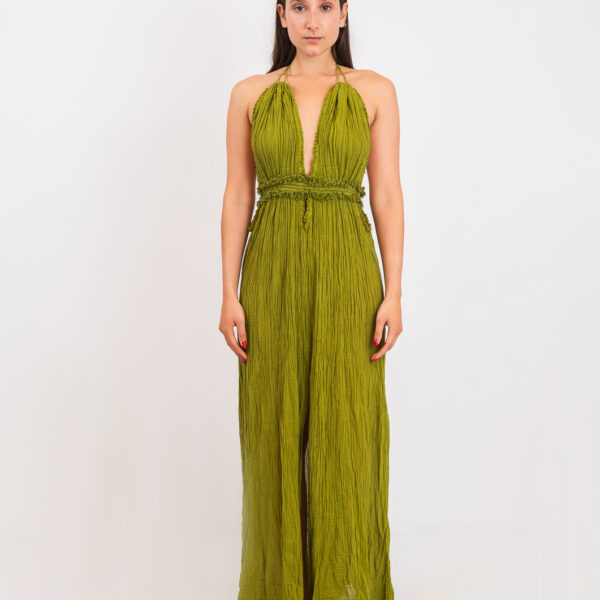 D'Artemide Long Dress Calypso Avocado