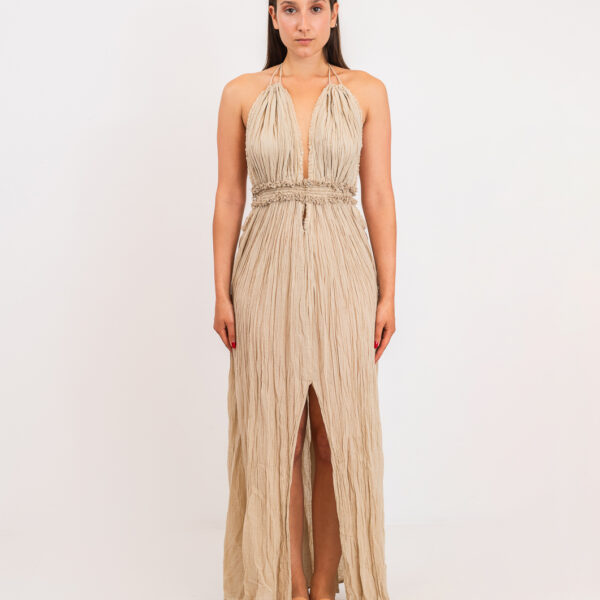 D'Artemide Long Dress Calypso Sand