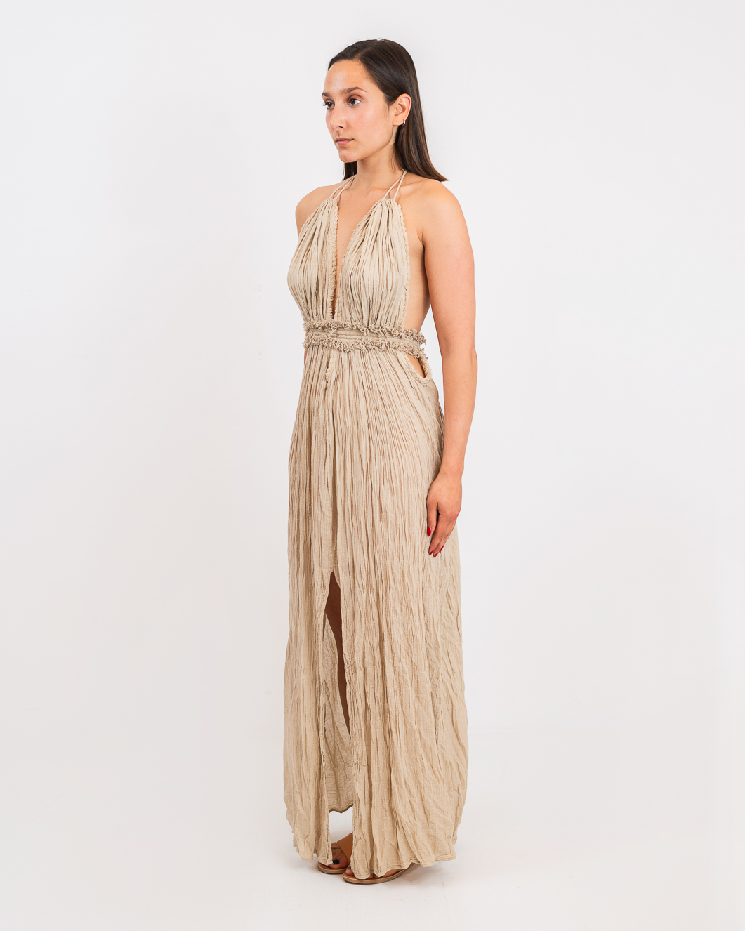 D'Artemide Long Dress Calypso Sand - Image 3