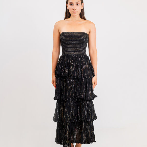 D'Artemide Maxi Dress Medusa Black