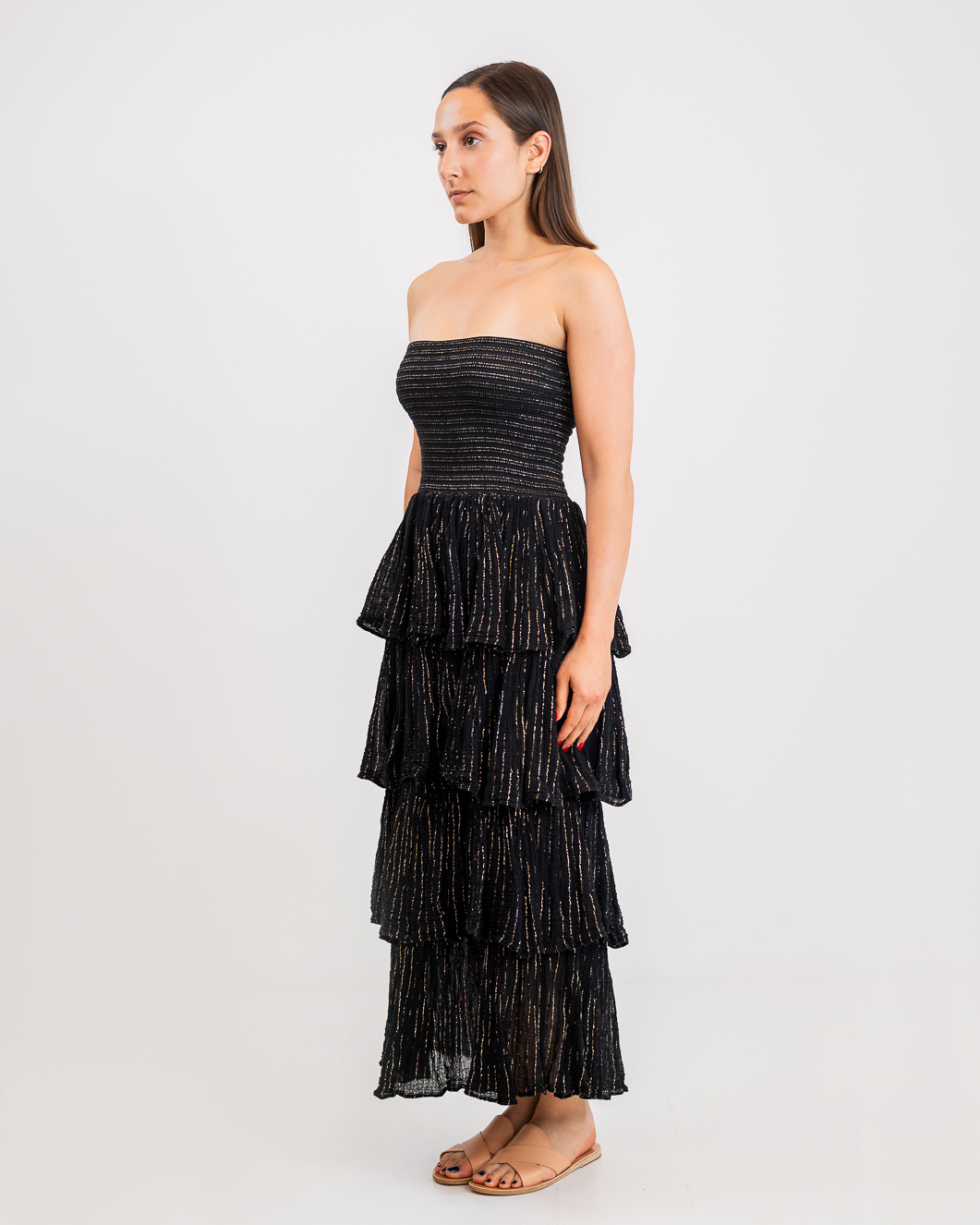 D'Artemide Maxi Dress Medusa Black - Image 4
