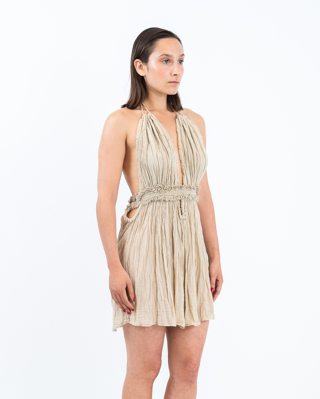 D'Artemide Mini Dress Calypso Sand - Image 4