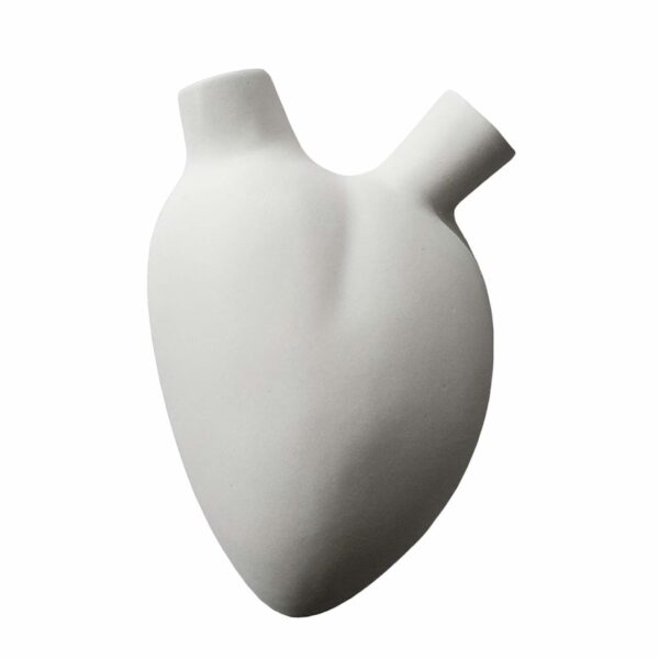 Elica Design White Heart Wall Vase
