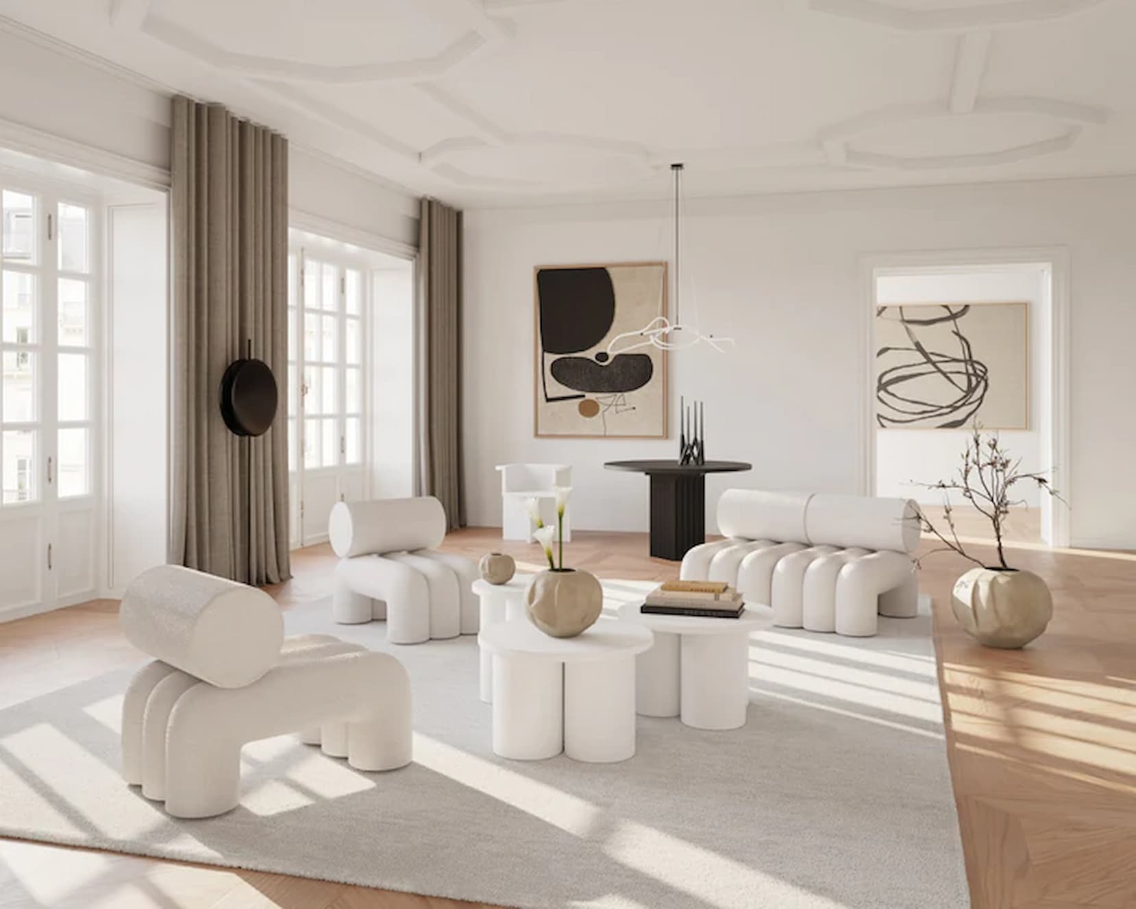 101 Copenhagen Big Foot Table Tall Bone White - Image 4