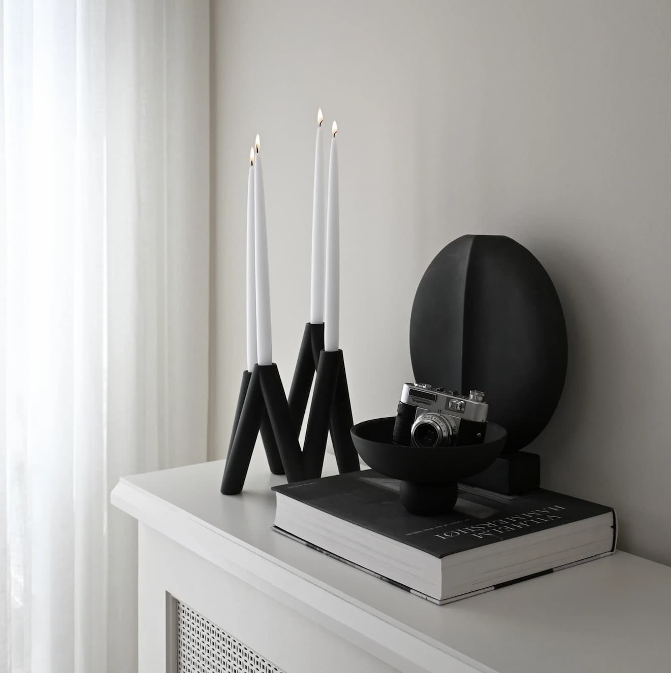 101 Copenhagen W Candle Holder Black - Image 2