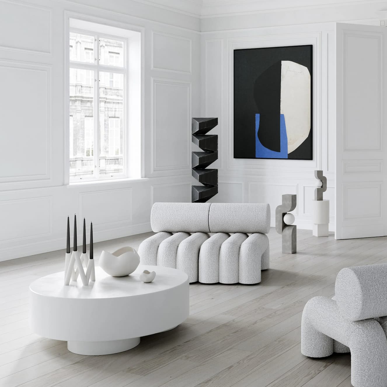 101 Copenhagen W Candle Holder Bone White - Image 4