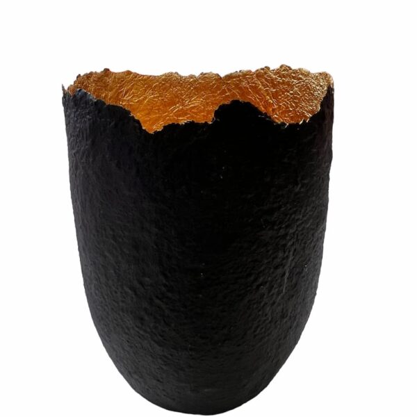 Benu Papier Mache Vase Black