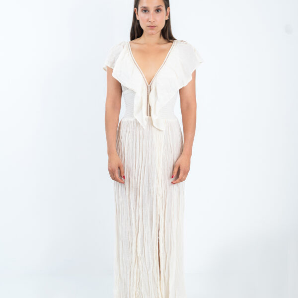 D'Artemide Serene Long Dress Off White