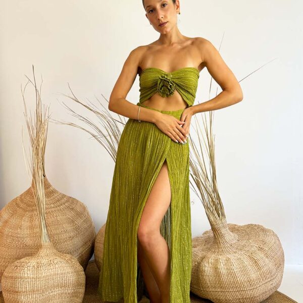 D'Artemide Long Dress Rosa Avocado