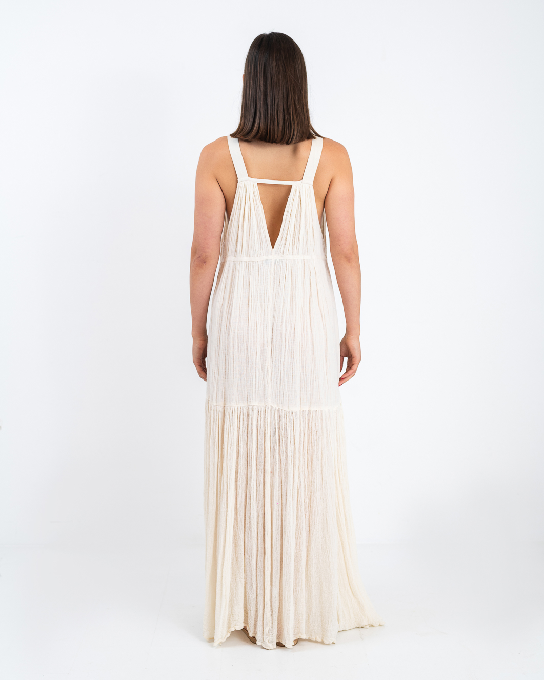 D'Artemide Maxi Dress Andromeda With Straps Off White - Image 2