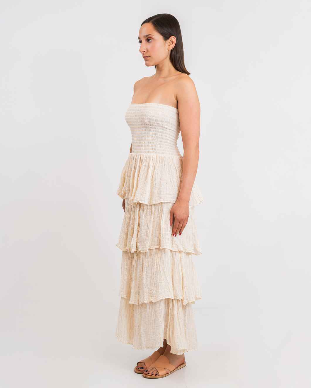 D'Artemide Maxi Dress Medusa Off White - Image 3