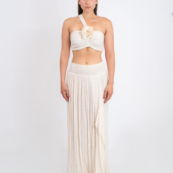 D'Artemide Rosa Top Lurex Off White