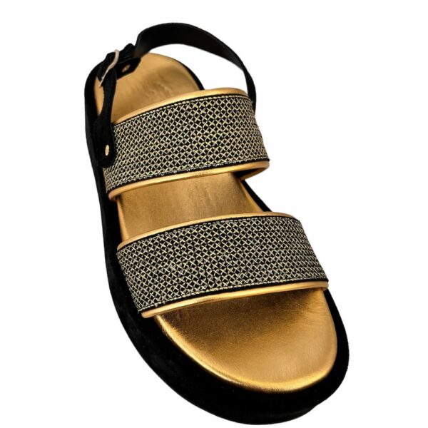 Hebe Athens Elle Embroidery Flatform Black