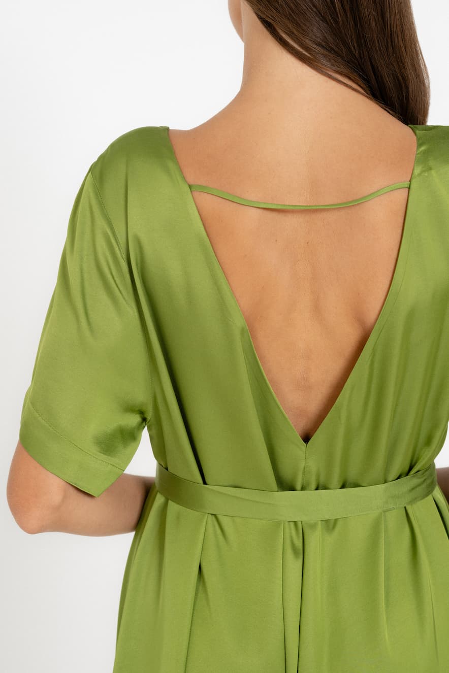 Philosophy V-Neck Satin Dress - Image 6