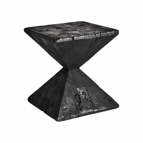 Studio Obscoura Black Stool Recycled Pine Wood