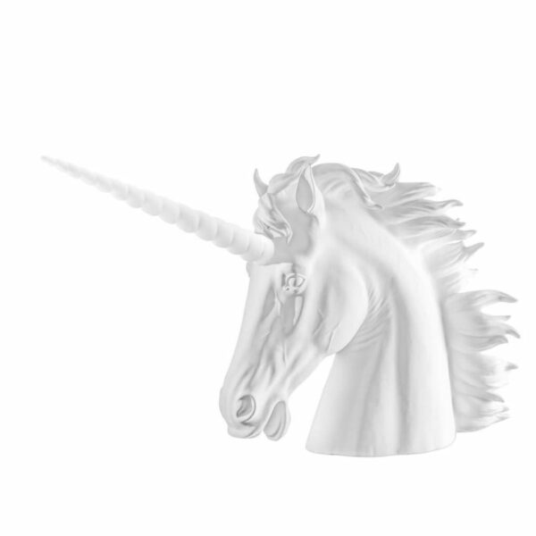 Abhika Unicorn Head Bisc. White
