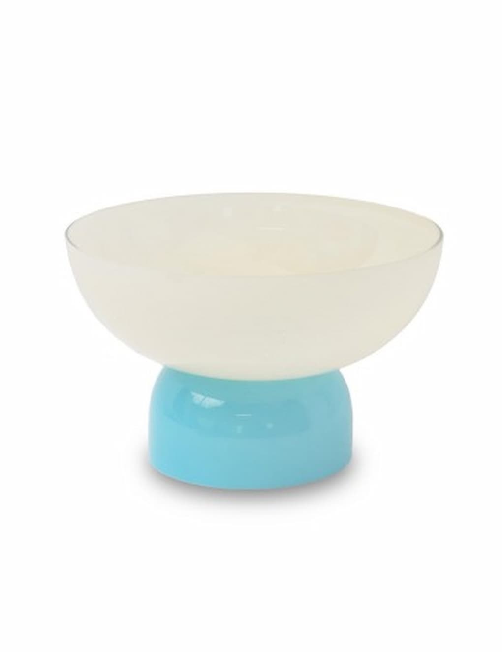 Abhika Vase Yu Bicol Cream Blue D27 H18