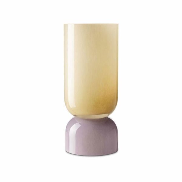 Abhika Vase Yu Bicol Cream Violet D12 H28