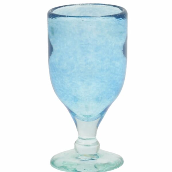 Ancient Greek Sandals Wine Glass Light Blue