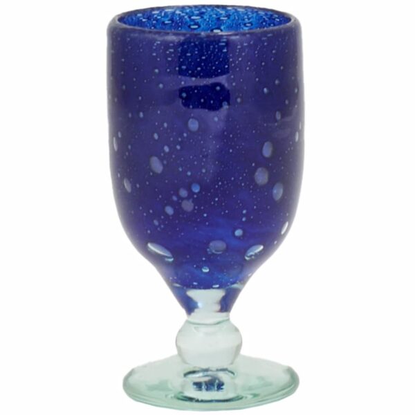 Ancient Greek Sandals Wine Glass Blue