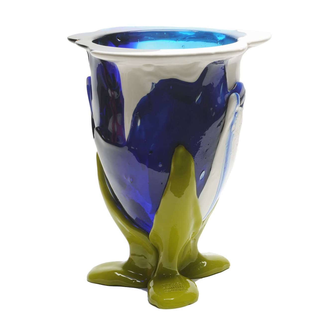 Corsi Vase Blue, White, Light Blue, Dust Green