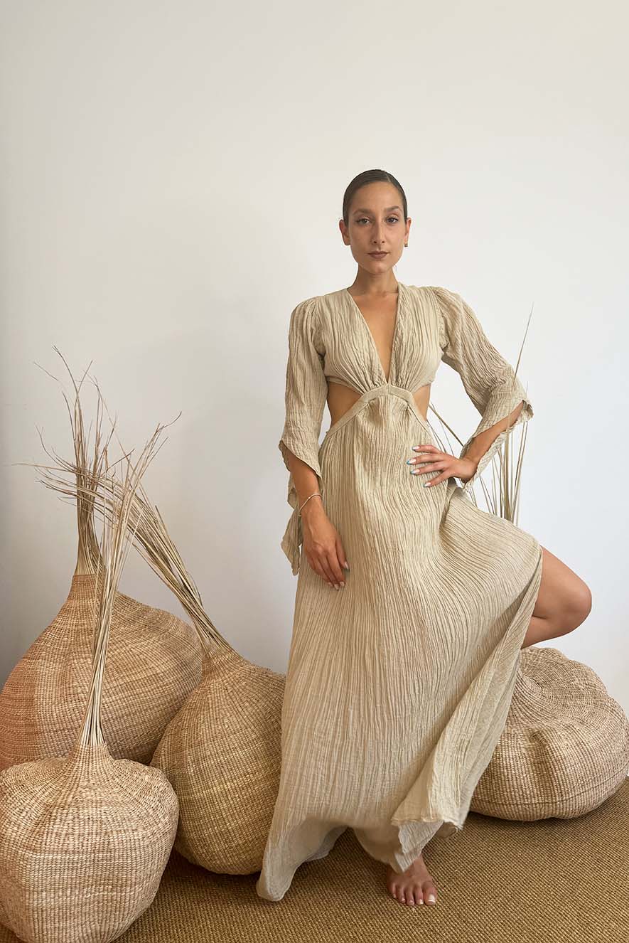 D'Artemide Antiope Dress Mocha - Image 2