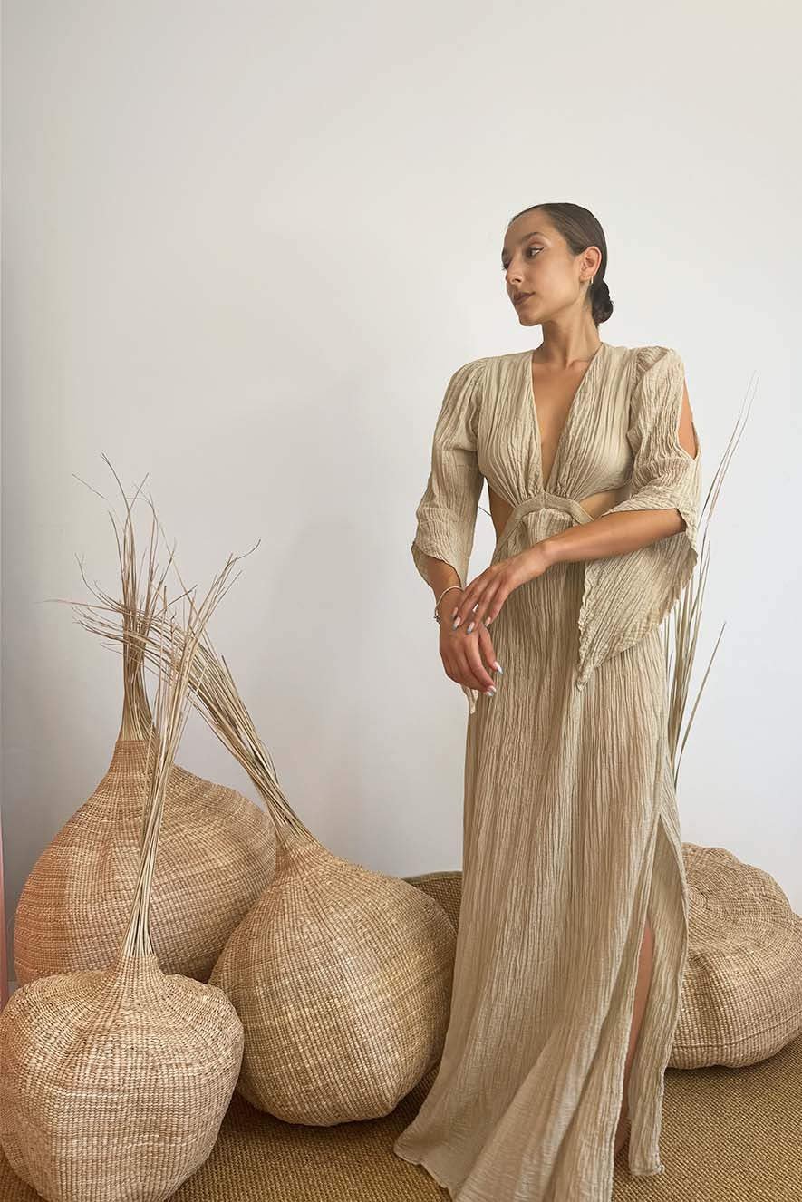 D'Artemide Antiope Dress Mocha - Image 3